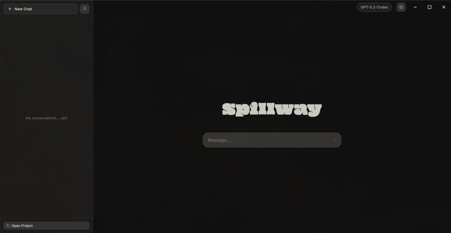 Spillway main screen
